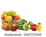 Assorted basket of fresh fruits ...