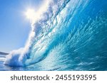 Wonderful ocean waves with...