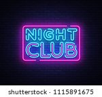 Night Club Neon Sign Vector....