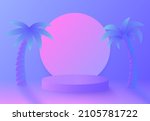 abstract neon podium for... | Shutterstock .eps vector #2105781722