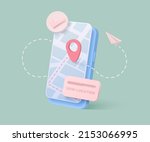 location map in realistic style ... | Shutterstock .eps vector #2153066995