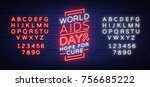 world aids day  december 1 ... | Shutterstock .eps vector #756685222