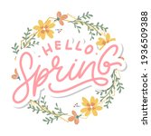 Hello Spring Flowers Text...