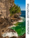 Small photo of Bruce Peninsula Provincial Park Lake Huron Shores Tobermory Ontario Canada in summer