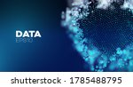 3d data sphere .artificial... | Shutterstock .eps vector #1785488795
