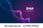 abstract vector dna structure.... | Shutterstock .eps vector #670919902