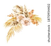 boho composition of dried... | Shutterstock . vector #1870954402