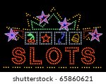 Slots Gambling Neon Sign...