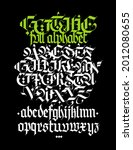 full alphabet in the gothic... | Shutterstock .eps vector #2012080655
