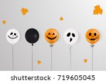 happy halloween. holiday... | Shutterstock . vector #719605045