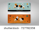 holiday halloween banner... | Shutterstock . vector #727782358