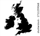 map of great britain. uk map ... | Shutterstock .eps vector #1711259068
