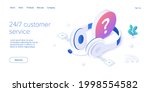 247 service concept or call... | Shutterstock .eps vector #1998554582