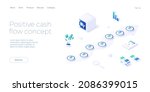 cash flow or cashflow vector... | Shutterstock .eps vector #2086399015