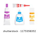 glue tube  bottle and stick... | Shutterstock .eps vector #1175358352