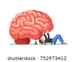 fix the brain. memory problem.... | Shutterstock .eps vector #752973412