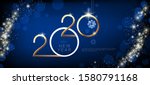 happy new year 2020. golden... | Shutterstock .eps vector #1580791168