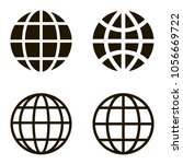 globe icons set. globe icons... | Shutterstock .eps vector #1056669722