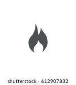 flame icon. sign design | Shutterstock . vector #612907832