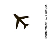 plane icon. sign design | Shutterstock .eps vector #671106955