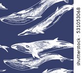 Seamless Pattern With Whales...