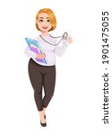 young plus size pretty woman.... | Shutterstock .eps vector #1901475055