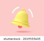 yellow notification bell is... | Shutterstock .eps vector #2019555635