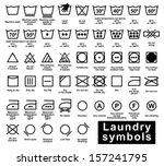 icon set of laundry symbols ... | Shutterstock .eps vector #157241795
