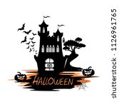 holiday label for halloween... | Shutterstock .eps vector #1126961765