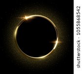 golden sparkling ring with... | Shutterstock .eps vector #1055868542