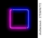 realistic gradient neon square... | Shutterstock .eps vector #1753696772