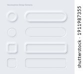 editable neumorphic buttons set.... | Shutterstock .eps vector #1911987355