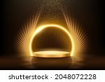 gold podium for product... | Shutterstock .eps vector #2048072228