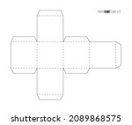 white paper cube template to... | Shutterstock .eps vector #2089868575