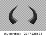 3d black devil horns of... | Shutterstock .eps vector #2147128635
