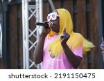 Small photo of Petaluma,CAUSA-81522: Freddie Ross Jr. aka Big Freedia performs at Lagunitas Brewing Company. They're an award winning musician from New Orleans. They've collaborated with Beyonce and Kesha.