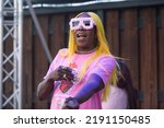 Small photo of Petaluma,CAUSA-81522: Freddie Ross Jr. aka Big Freedia performs at Lagunitas Brewing Company. They're an award winning musician from New Orleans. They've collaborated with Beyonce and Kesha.