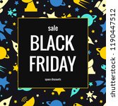 black friday. sale brochure on... | Shutterstock .eps vector #1190447512