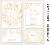 wedding invitation template... | Shutterstock .eps vector #1381741265