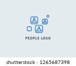 abstract community logo icon... | Shutterstock .eps vector #1265687398