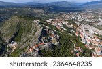 Small photo of Knin Fortress, the second largest fortress in Croatia and most significant defensive stronghold and a historical town in the Sibenik-Knin County in the Dalmatian Hinterland.