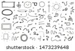 sketchy elements on isolated... | Shutterstock . vector #1473239648