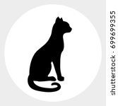 cat silhouette web icon | Shutterstock .eps vector #699699355