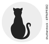 cat silhouette web icon | Shutterstock .eps vector #699699382