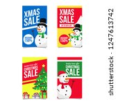 pack of merry christmas sale... | Shutterstock .eps vector #1247613742