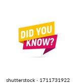 did you know vector speech... | Shutterstock .eps vector #1711731922