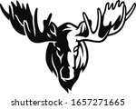 vector design of moose head  | Shutterstock .eps vector #1657271665