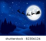 Background With Santa S Sleigh  ...
