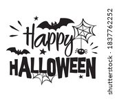 happy halloween vector... | Shutterstock .eps vector #1837762252
