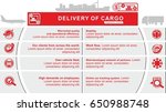 red grey logistics icons.... | Shutterstock .eps vector #650988748